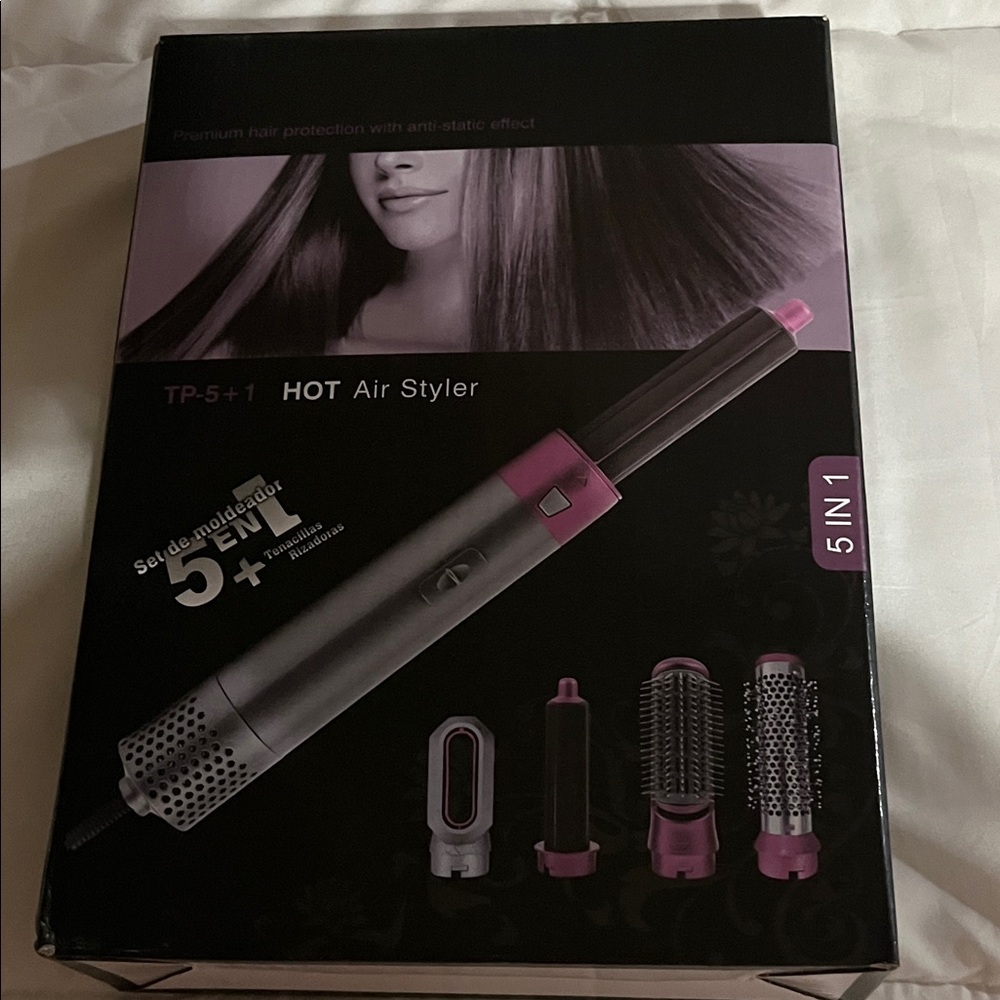 5+1 Hot Air Styler - Pink and Silver